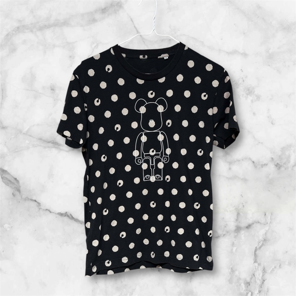Black Polka Dot graphic Shirt teddy bear graphics size XS